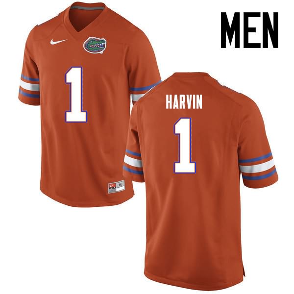 Men's NCAA Florida Gators Percy Harvin #1 Stitched Authentic Nike Orange College Football Jersey KRJ2065ML